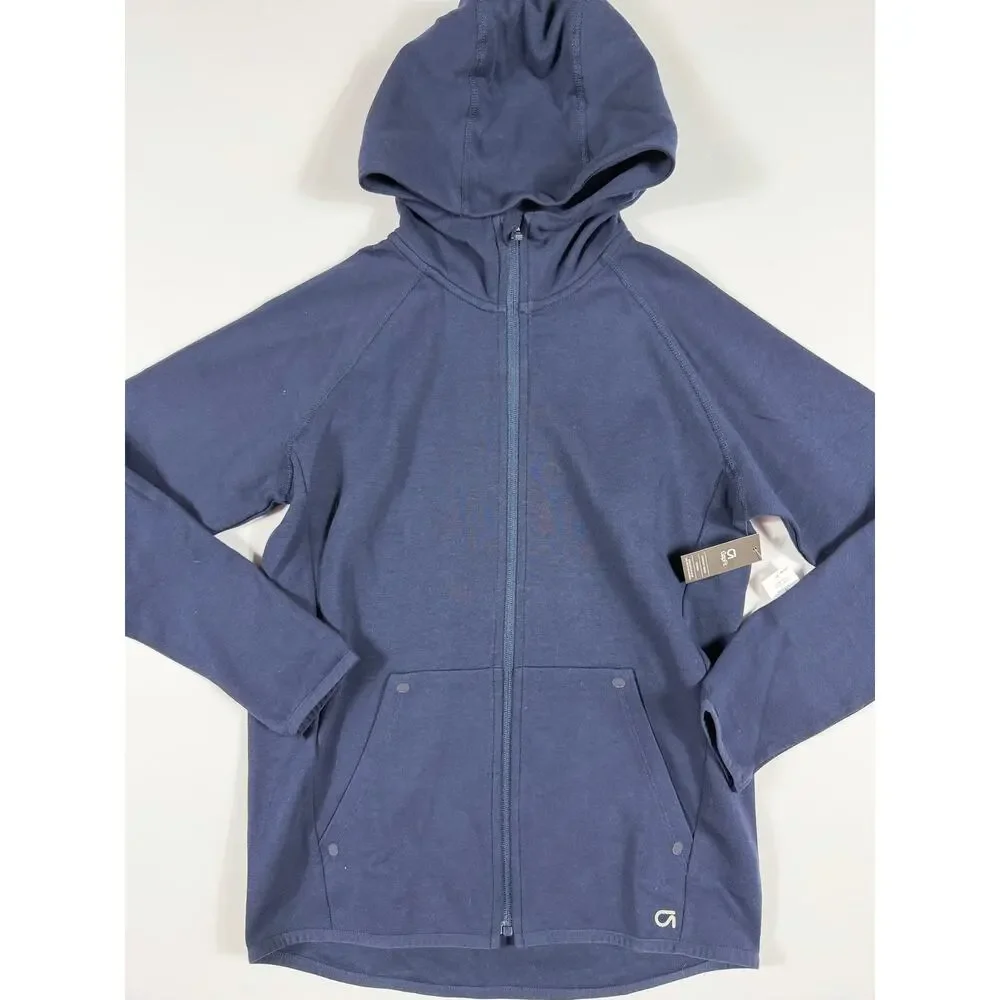 NEW Gap GapFit Bpys Tech High Neck Full Zip Hoodie Navy XL 12-13